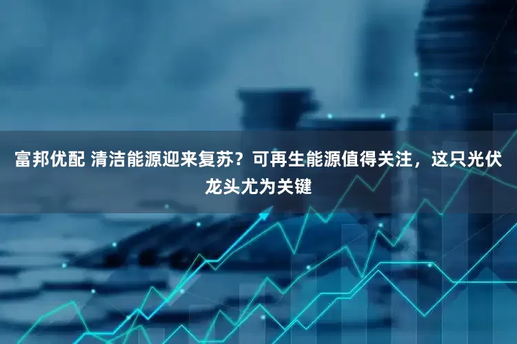 富邦优配 清洁能源迎来复苏？可再生能源值得关注，这只光伏龙头尤为关键